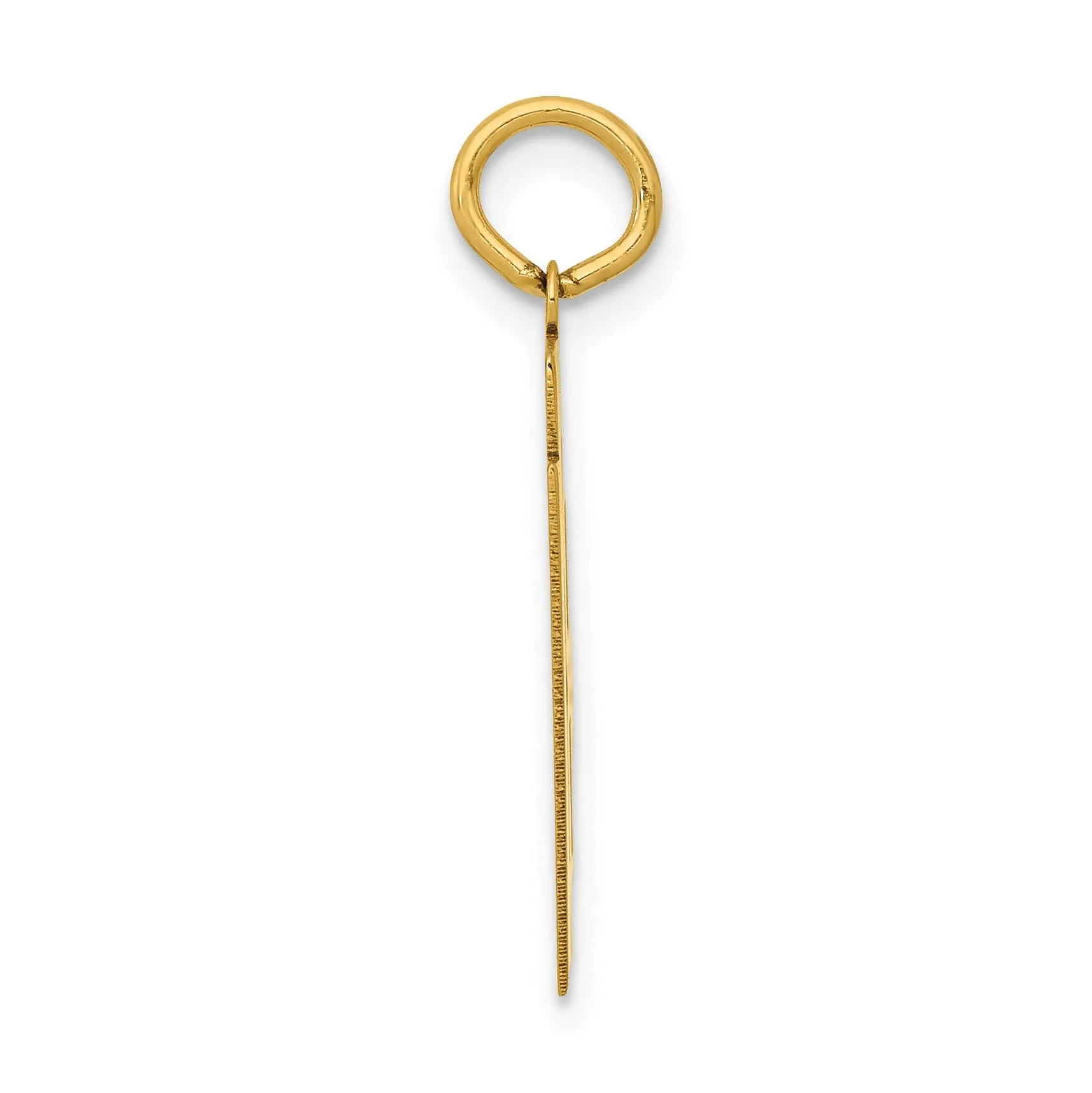 14K Yellow Gold Polished Finish Medium Size Number 81 Charm Pendant