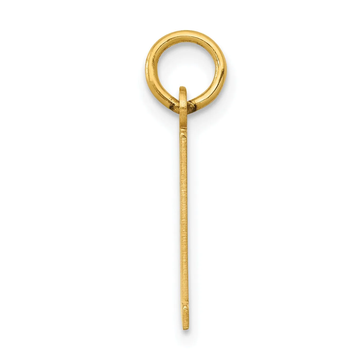 14K Yellow Gold Polished Finish Small Size Elongated Shape Number 81 Charm Pendant