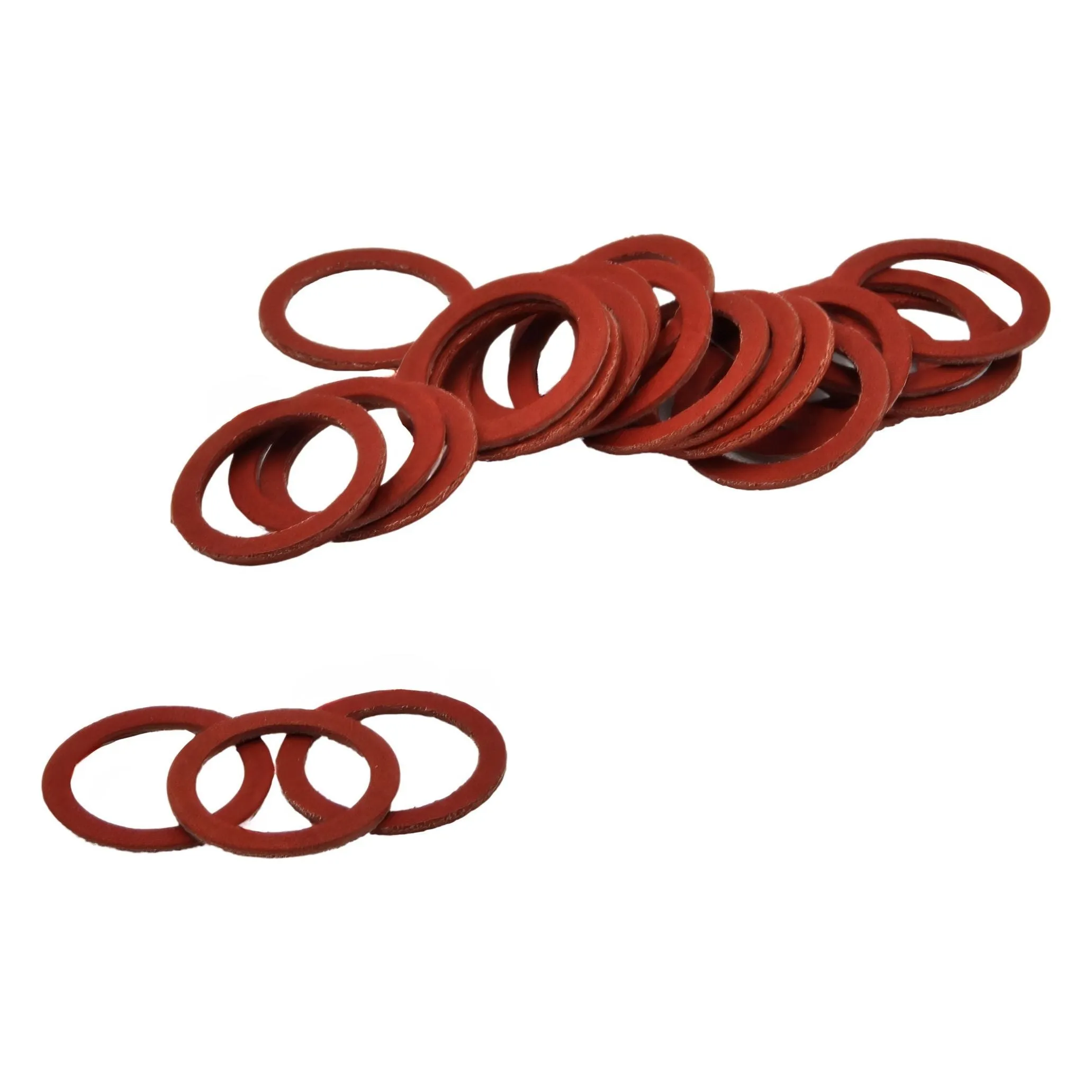 25pk M12.8x9.5x0.8mm Red Fibre Flat Washers