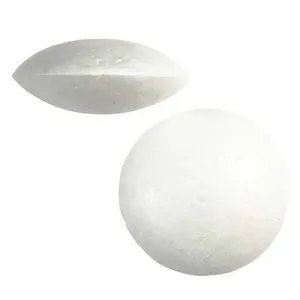 5 x Polystyrene FLAT Shape BALLS Craft Decorations - 7.5 cm