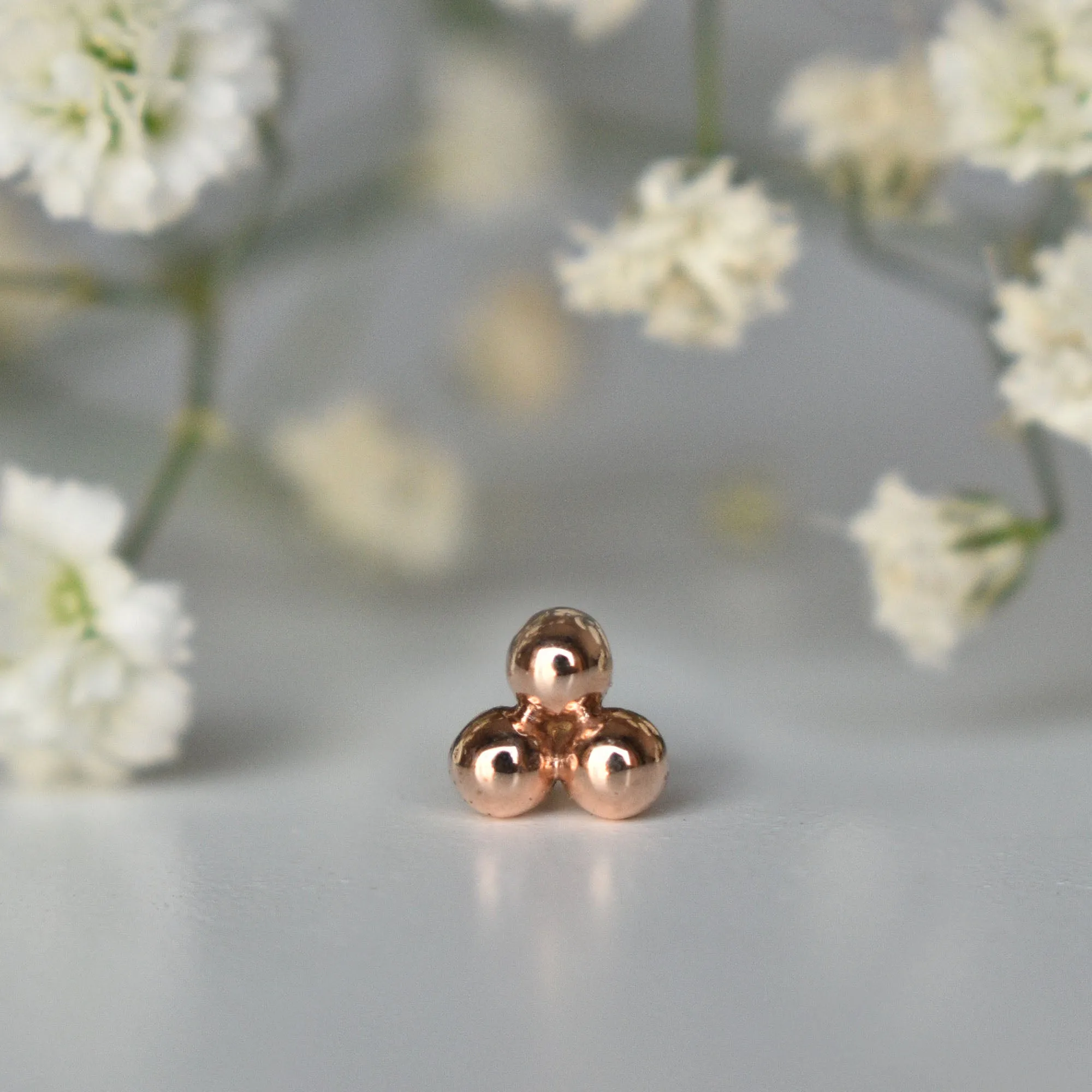 5mm Gold Trinity Ear Studs
