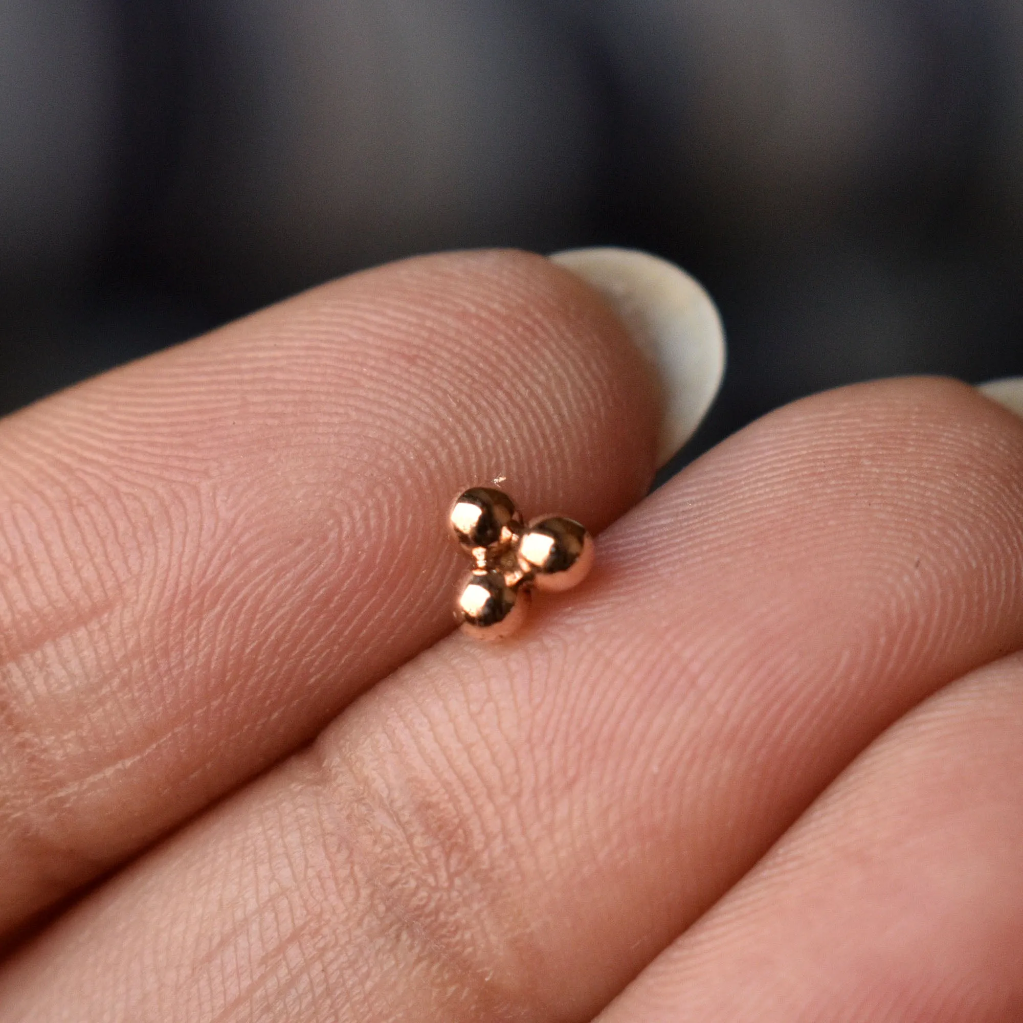 5mm Gold Trinity Ear Studs