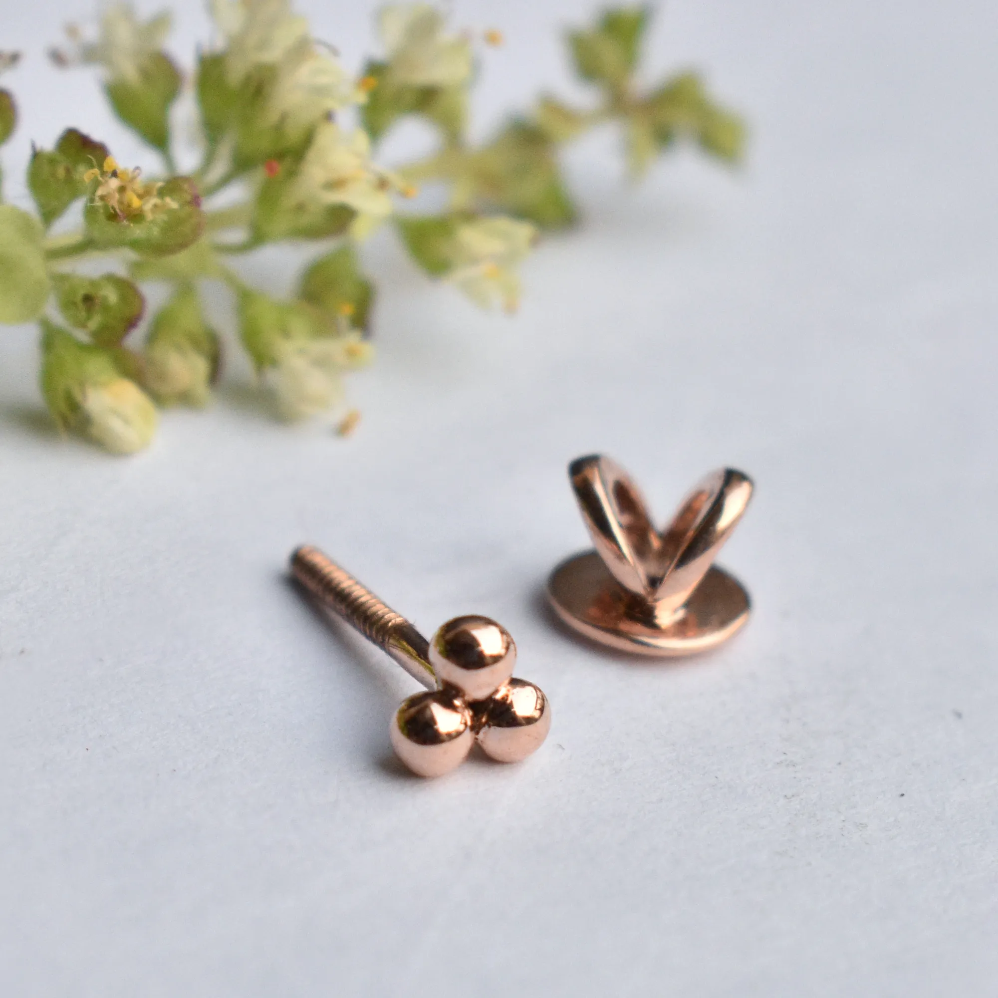 5mm Gold Trinity Ear Studs