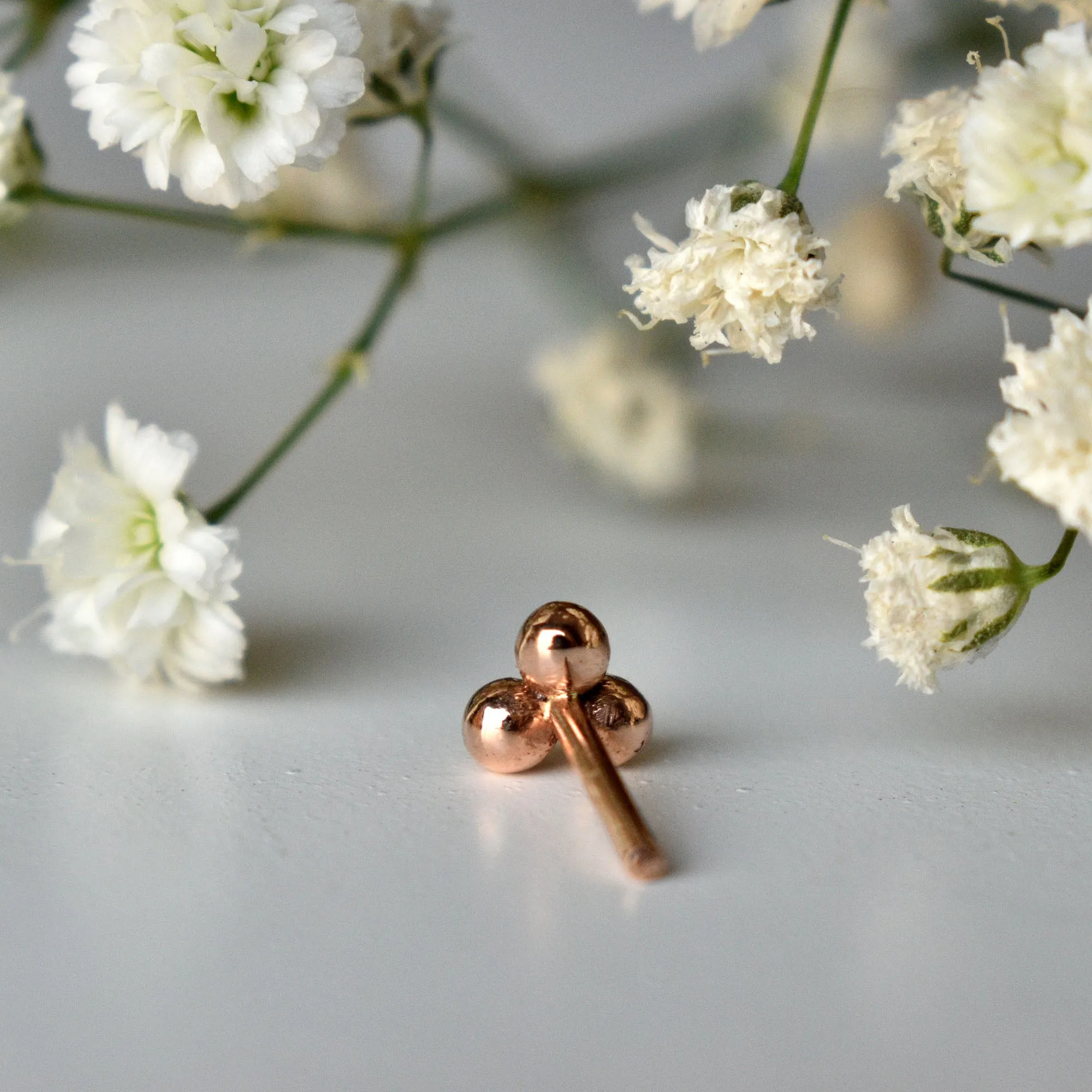 5mm Gold Trinity Ear Studs