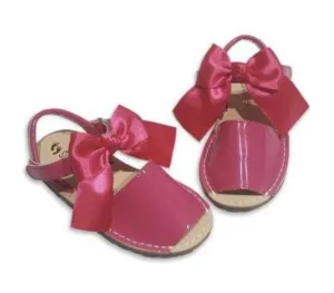 7501 Fushia Bow Avarcas Sandals