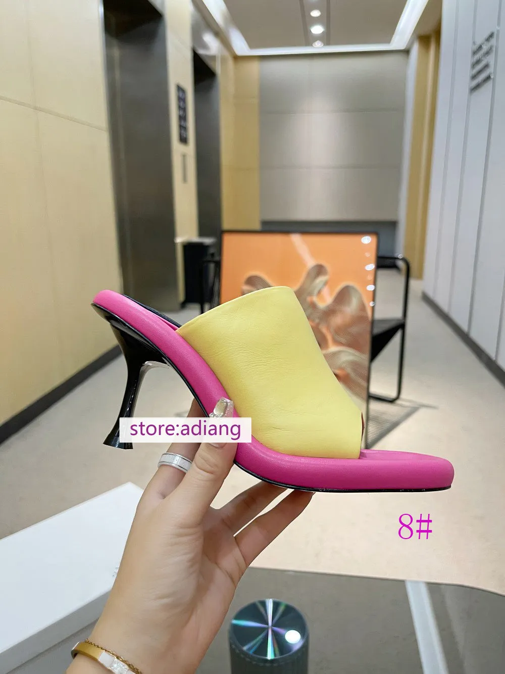 9cm stiletto high heel slippers fashion sandals women fashion 2023 35-41 8 colors