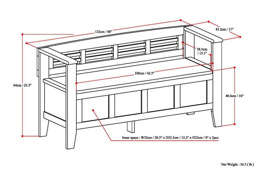 Adams Entryway Storage Bench
