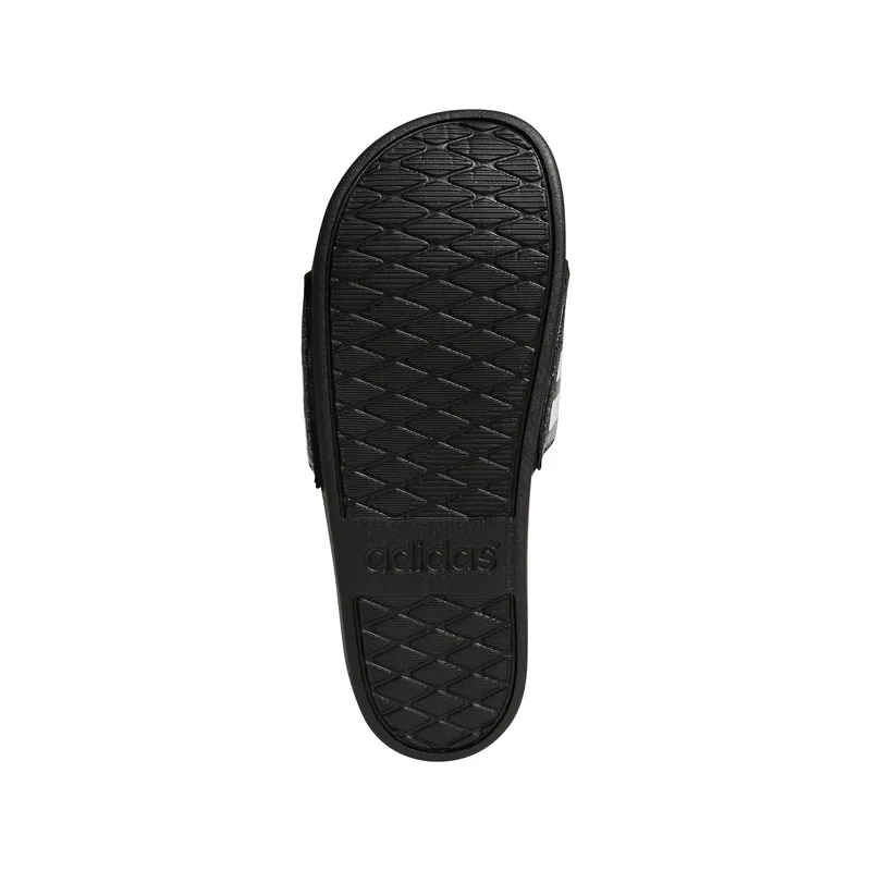 Adidas Kids Adilette Comfort Slide - Silver/Glitter