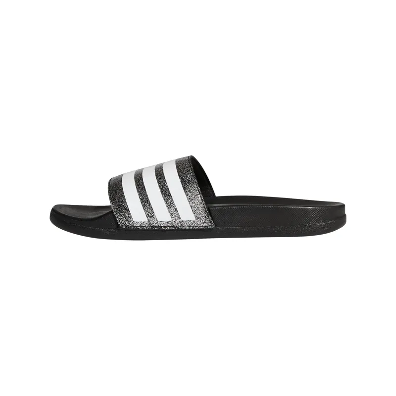 Adidas Kids Adilette Comfort Slide - Silver/Glitter