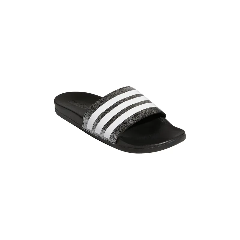 Adidas Kids Adilette Comfort Slide - Silver/Glitter