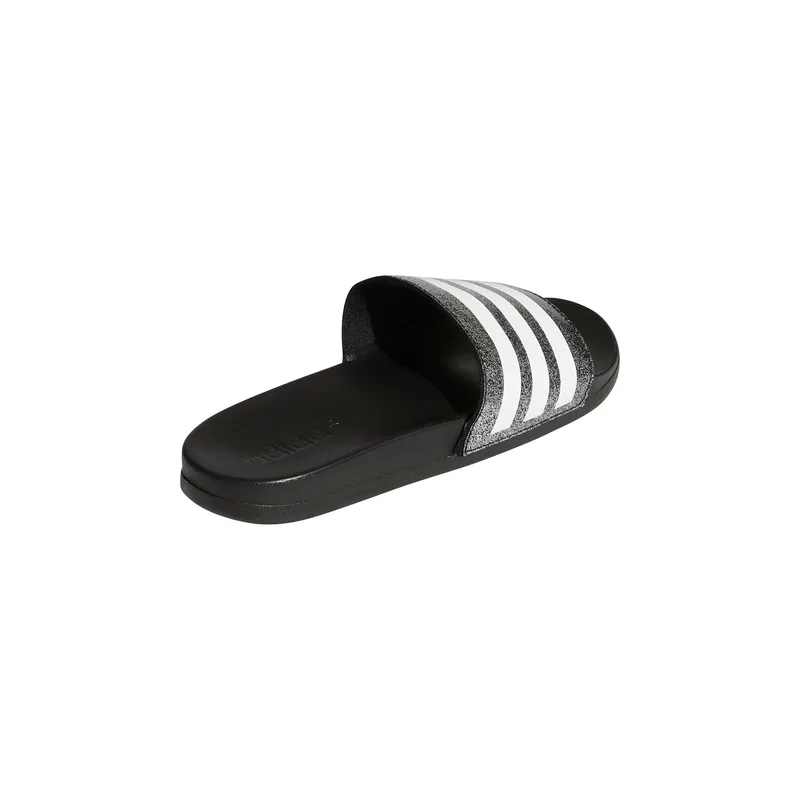 Adidas Kids Adilette Comfort Slide - Silver/Glitter
