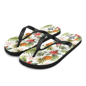 Aloha Tribe -Pineapple Floral- Flip-Flops