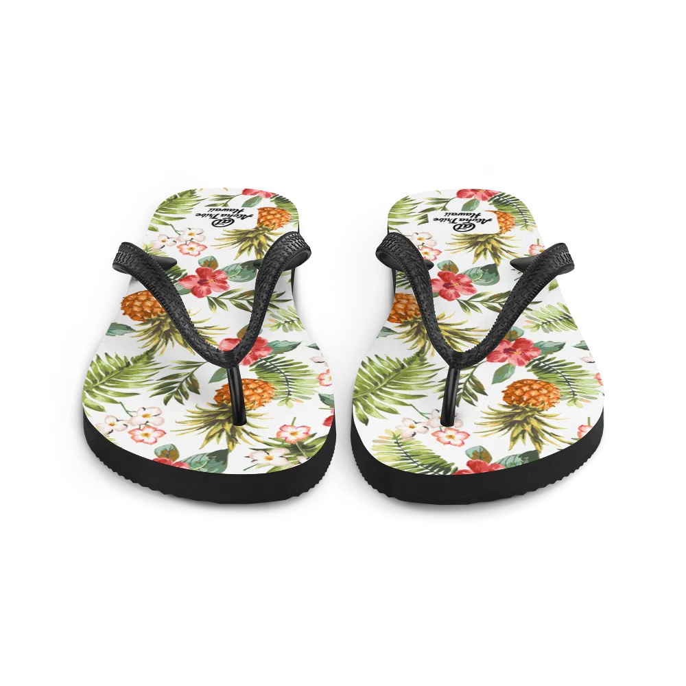 Aloha Tribe -Pineapple Floral- Flip-Flops