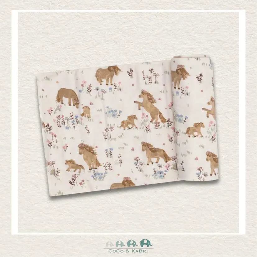 Angel Dear Pretty Ponies - Swaddle Blanket