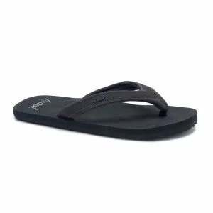 Animal Womens Swish Slim Block Flip Flops  - Raven Black