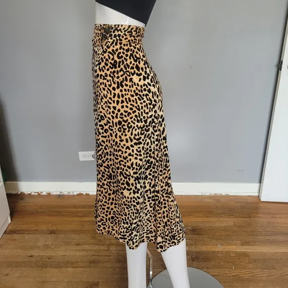 Anthropologie Faithfull Valois Leopard Wrap Skirt, VGUC, Size 4