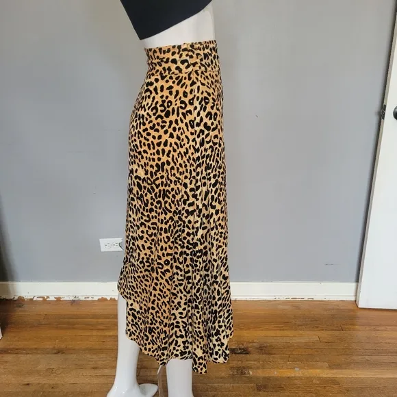 Anthropologie Faithfull Valois Leopard Wrap Skirt, VGUC, Size 4