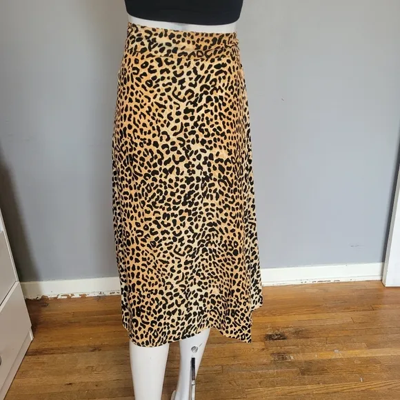 Anthropologie Faithfull Valois Leopard Wrap Skirt, VGUC, Size 4