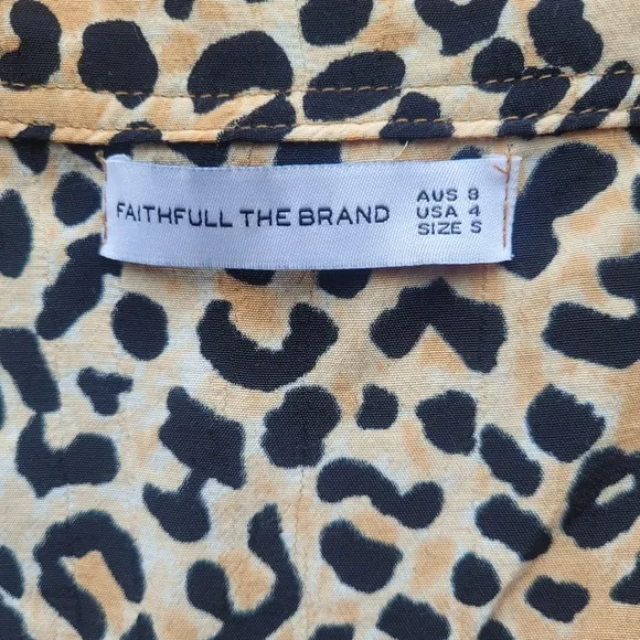 Anthropologie Faithfull Valois Leopard Wrap Skirt, VGUC, Size 4