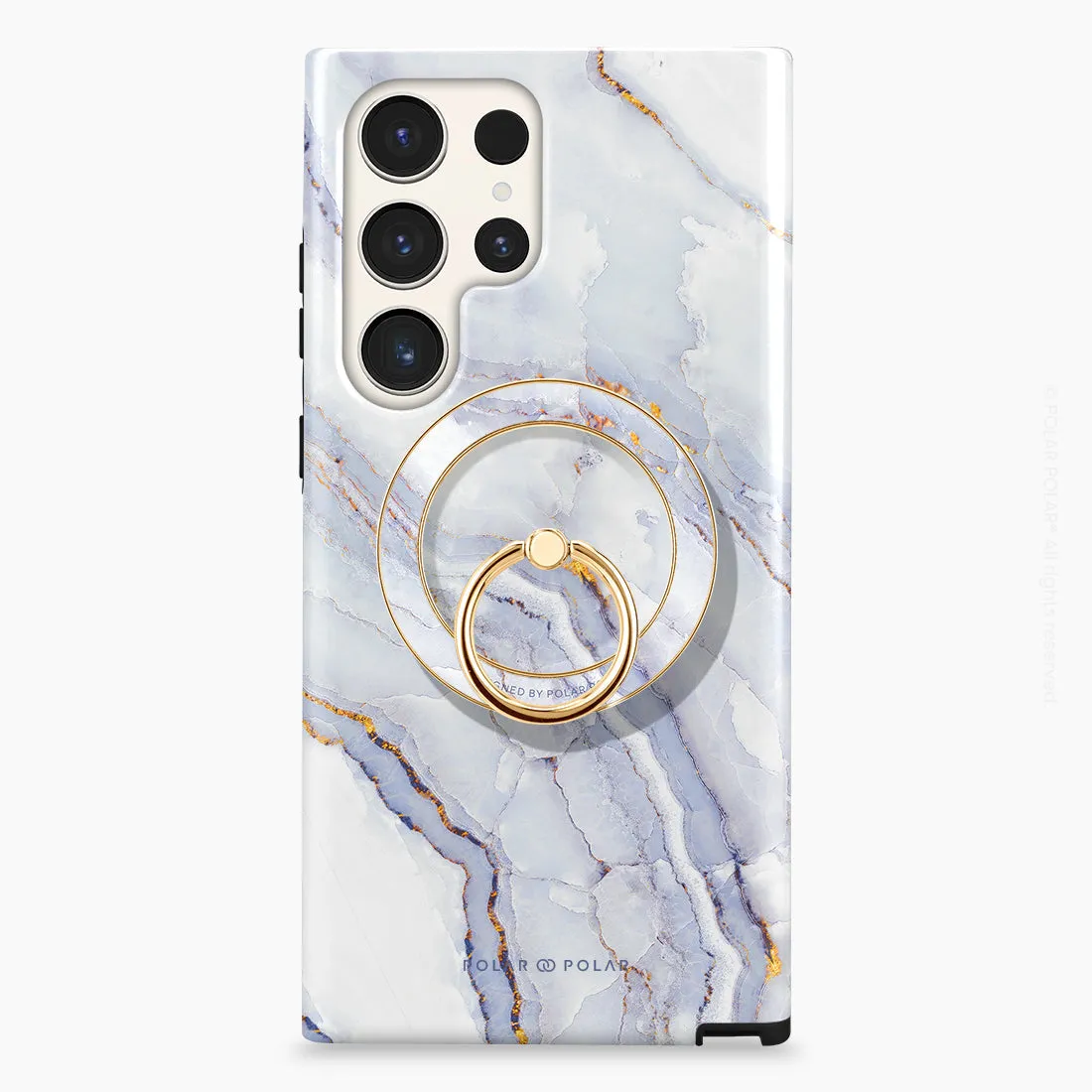Arctic Ocean - Golden MagSafe Phone Grip and Ring Holder Stand