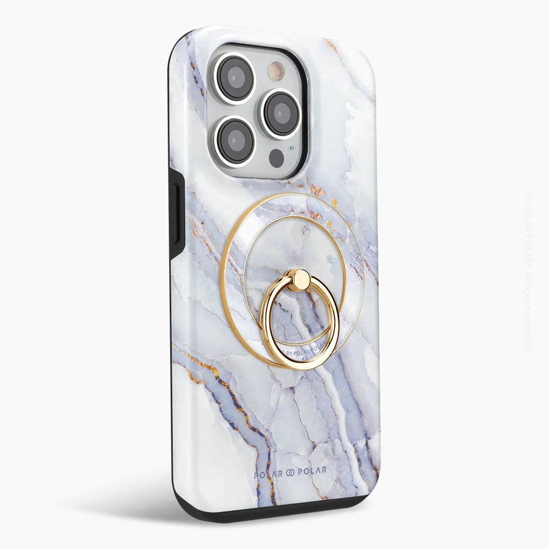 Arctic Ocean - Golden MagSafe Phone Grip and Ring Holder Stand