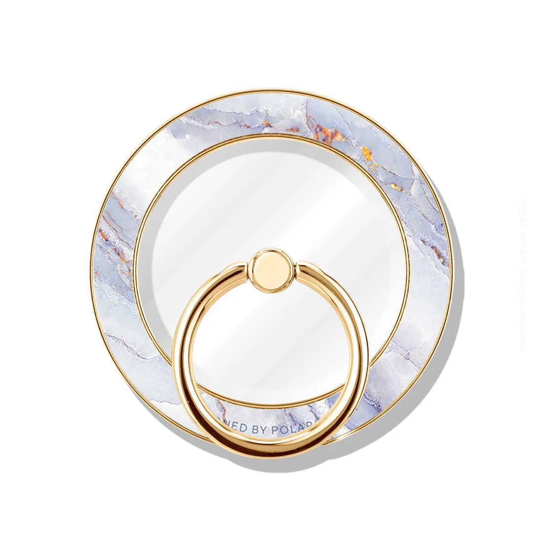 Arctic Ocean - Golden MagSafe Phone Grip and Ring Holder Stand