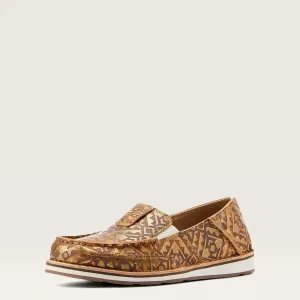 Ariat Ladies Copper Embossed Blanket Pattern Cruiser Slip On Shoes