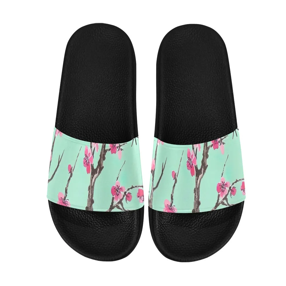 Arizona Green Tea Pattern Men's Slide Sandals