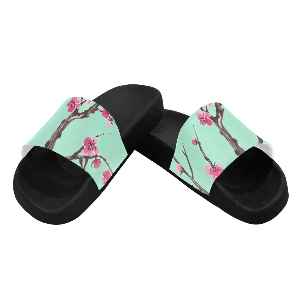 Arizona Green Tea Pattern Men's Slide Sandals