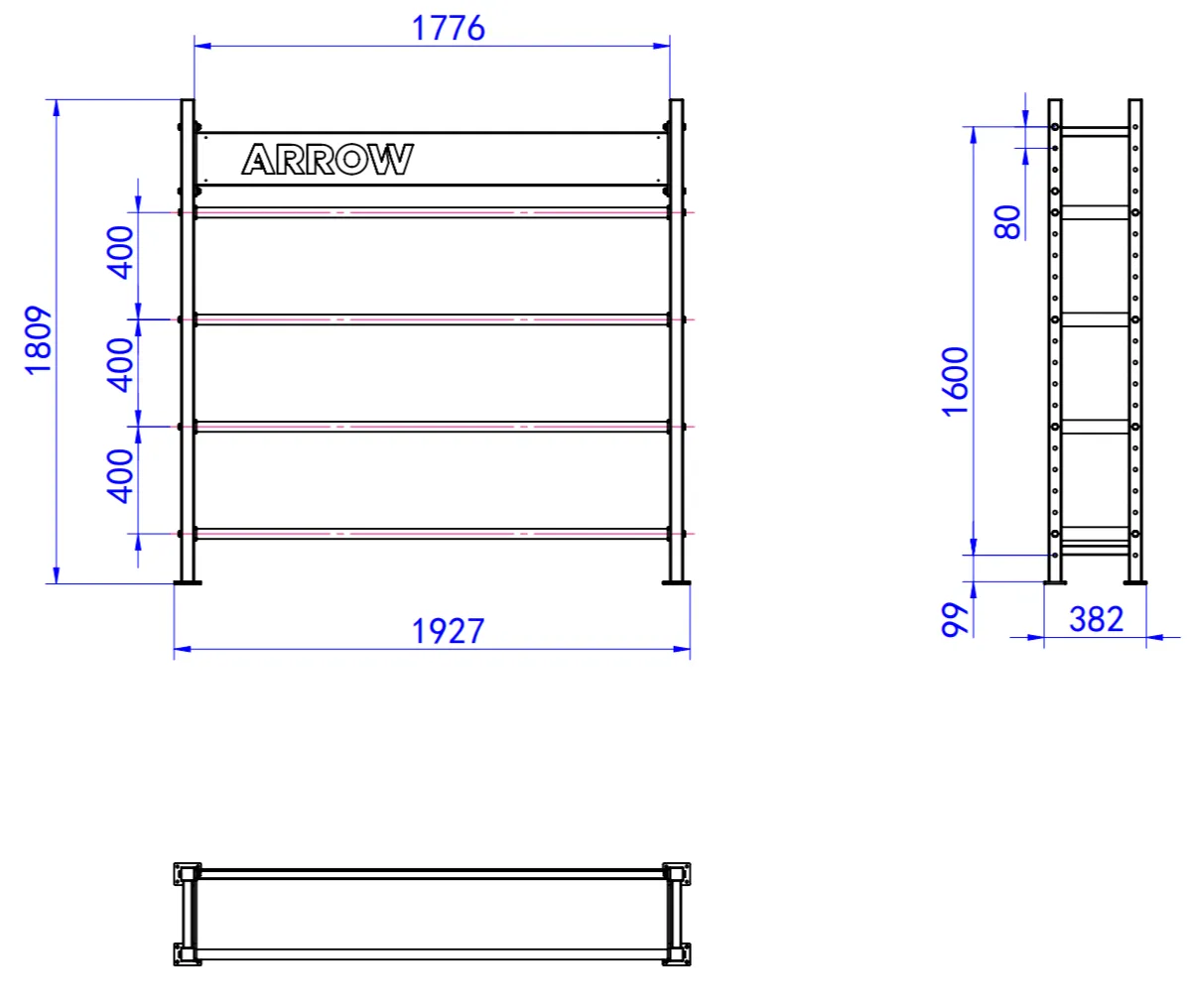 ARROW® Commercial Gym Storage Rack