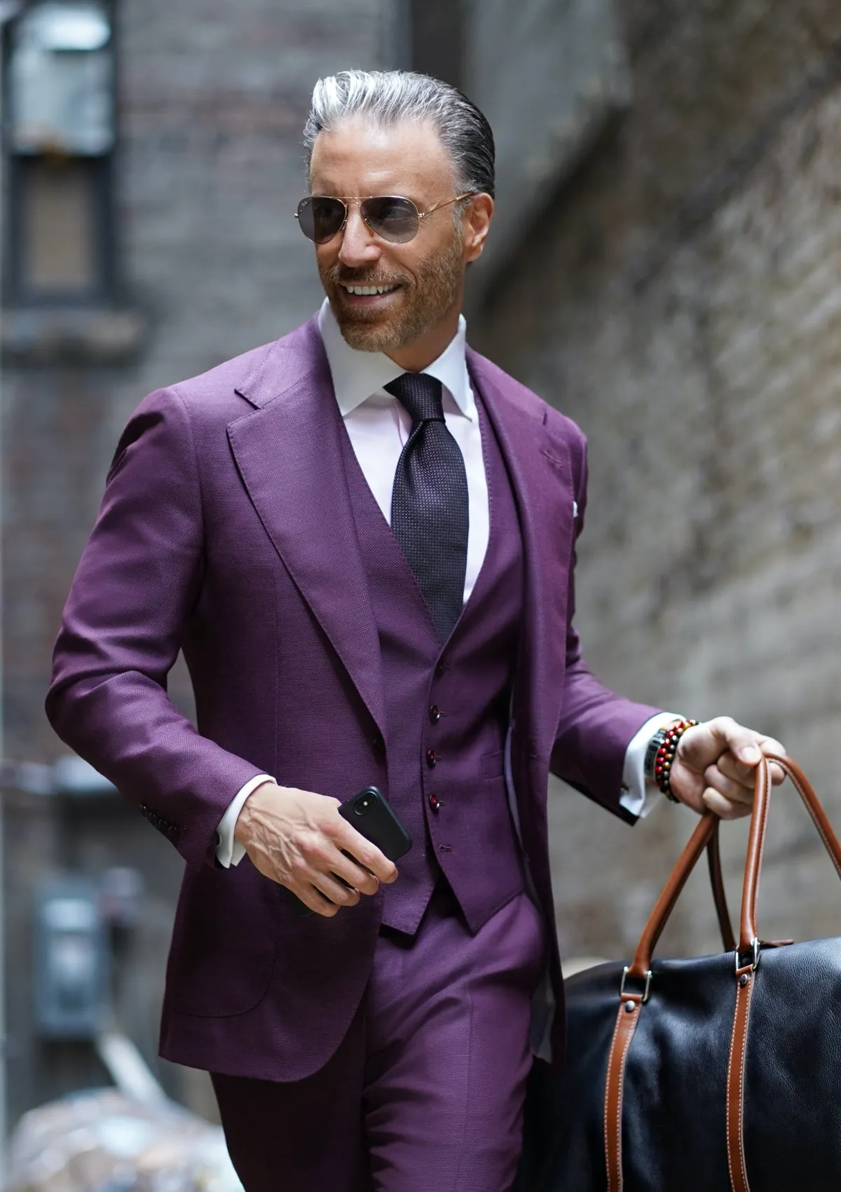 Aubergine Mesh Suit