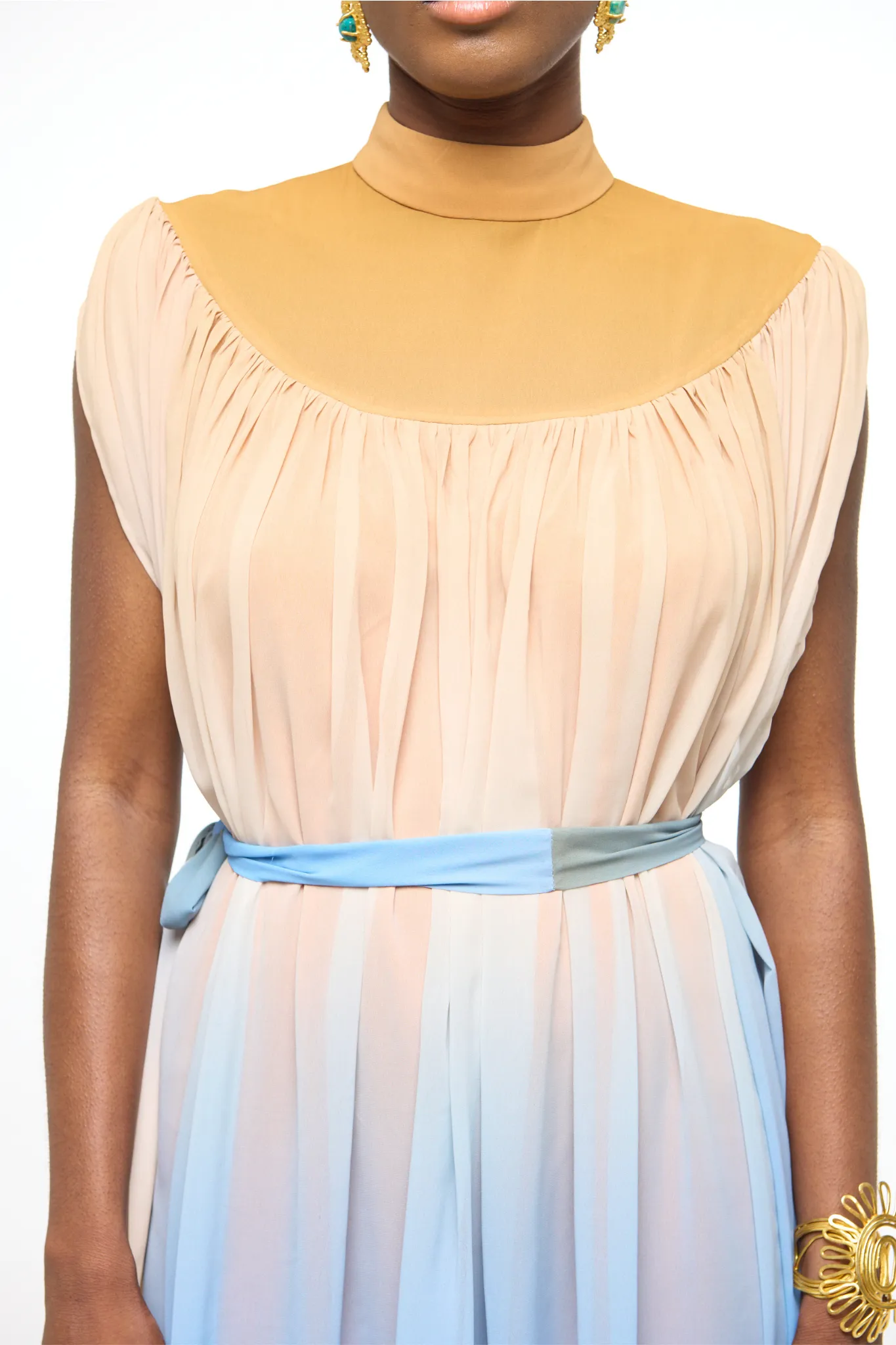 Ayra Kaftan Yellow/Blue Two-Tone