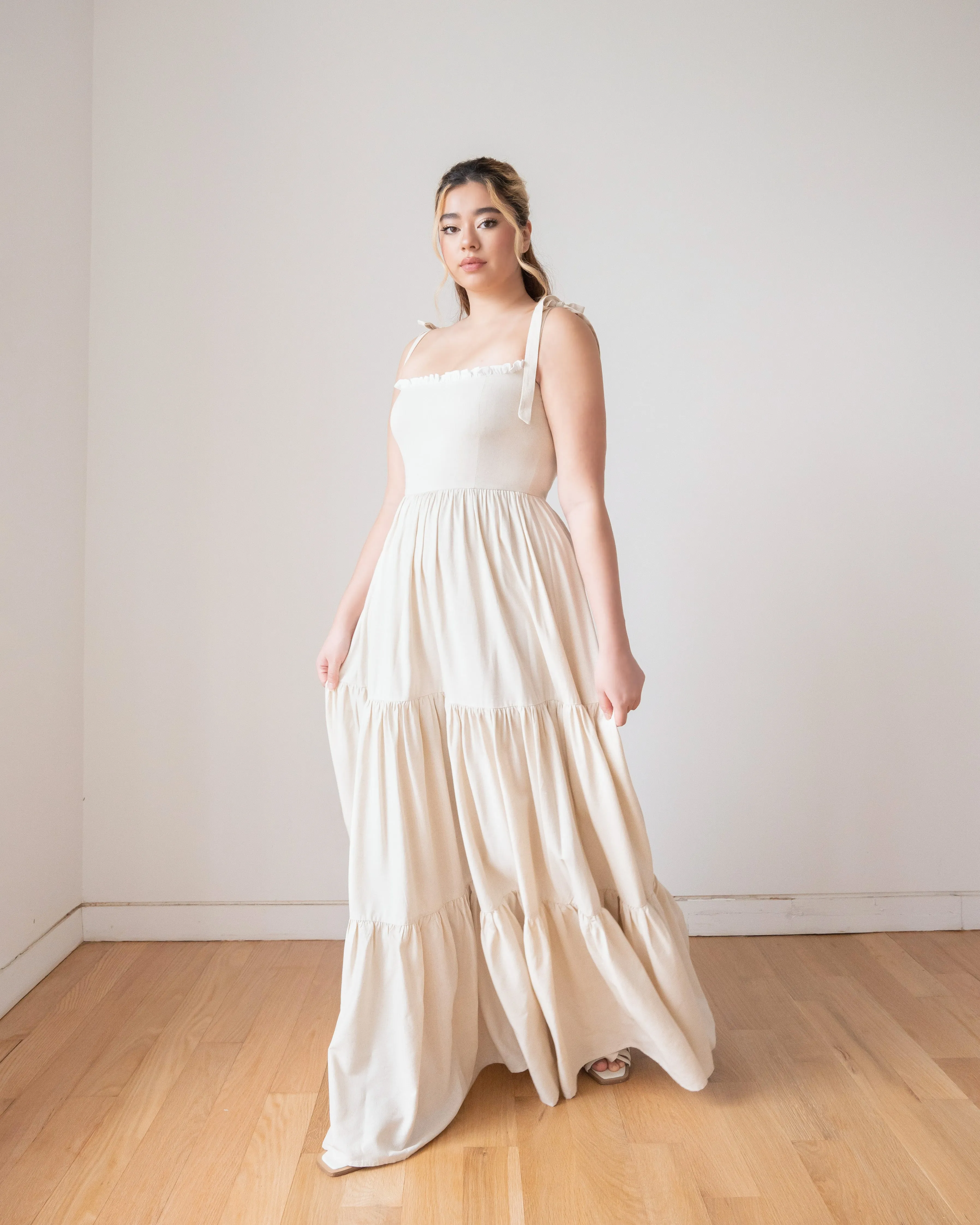 BELLE Maxi Dress in Cream