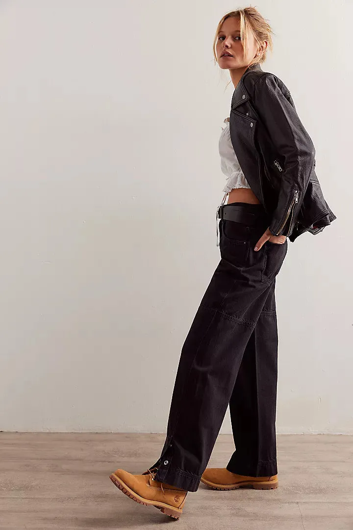 benji relaxed wide leg in thea black