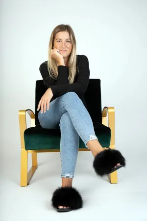 Black Fox Slippers