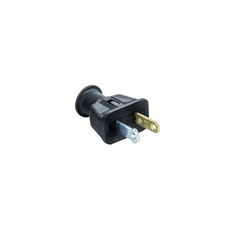 Black Male 2 Prong Flat Polarized