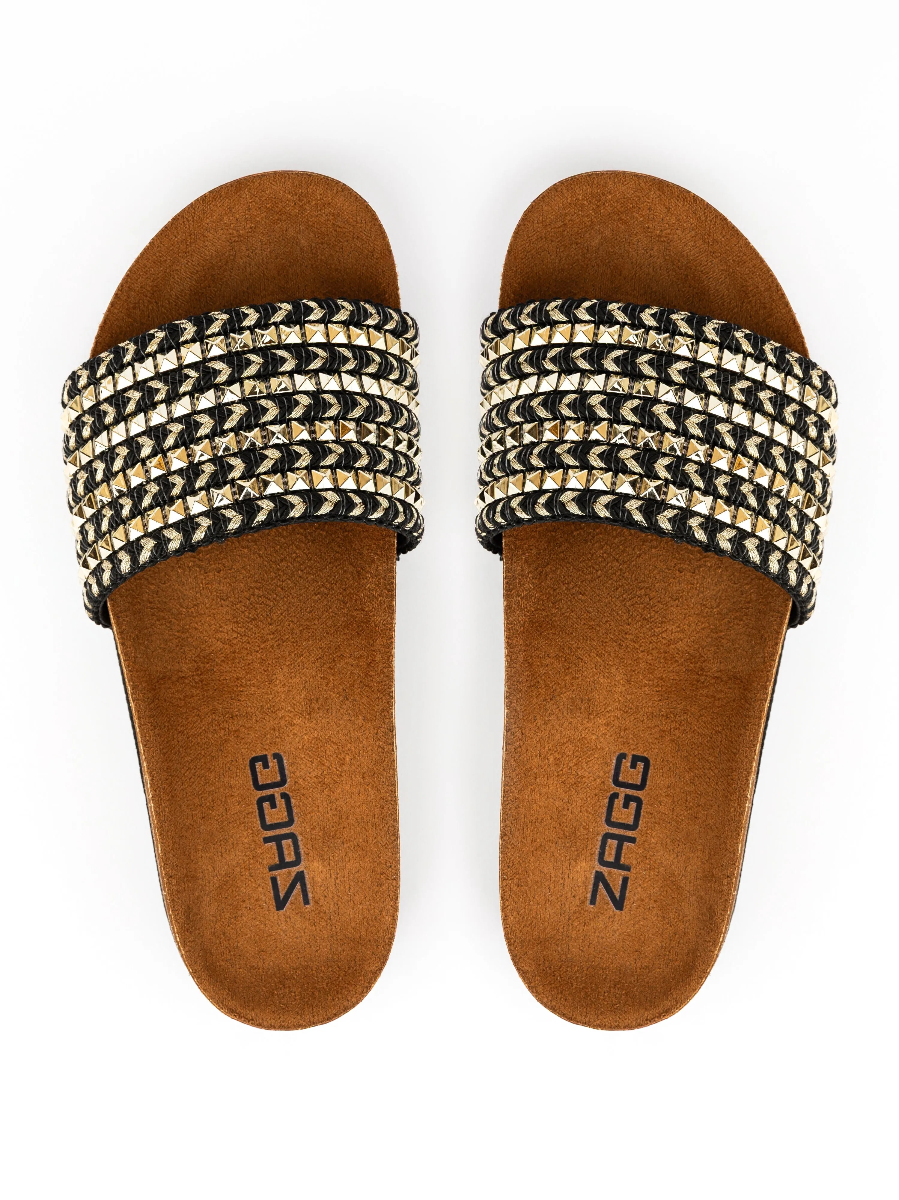 Black n Gold Studded