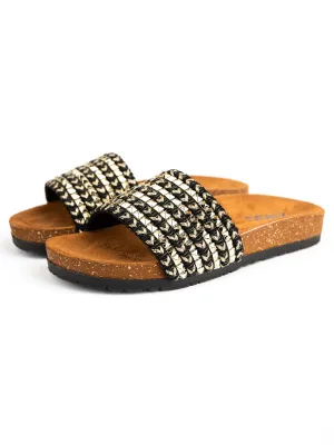 Black n Gold Studded