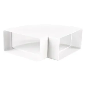 Blauberg Flat Plastic Ducting Horizontal 90 Degree Bend - 110x54mm