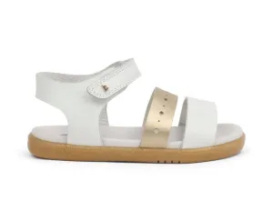 Bobux IW Trinity White and Misty Gold Sandal
