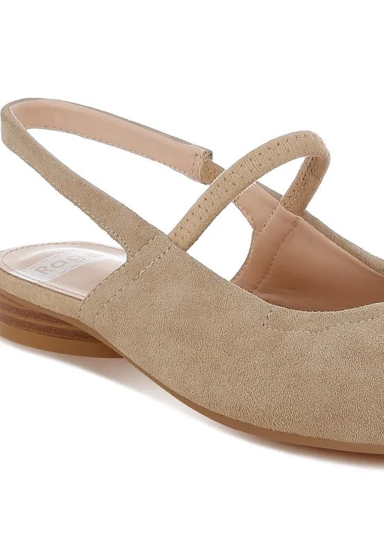 Bounzi Soft Suede Leather Slingback Sandals