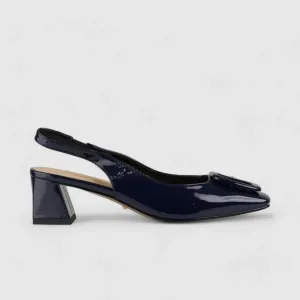 Bulbul Slingback Block Heel Navy CAR5028