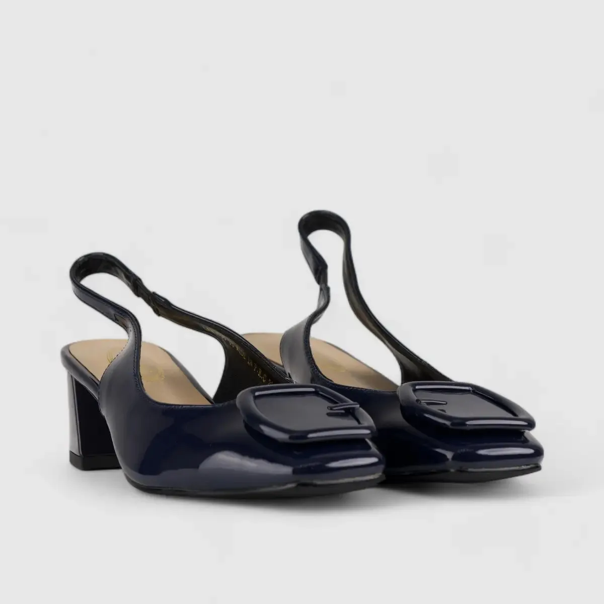 Bulbul Slingback Block Heel Navy CAR5028