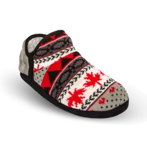 Cable Knit Slippers | Maple Leaf Grey Brodie