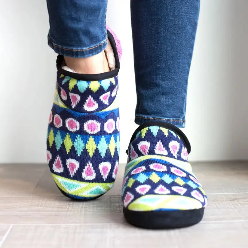 Cable Knit Slippers | Southwest Blue Brodie