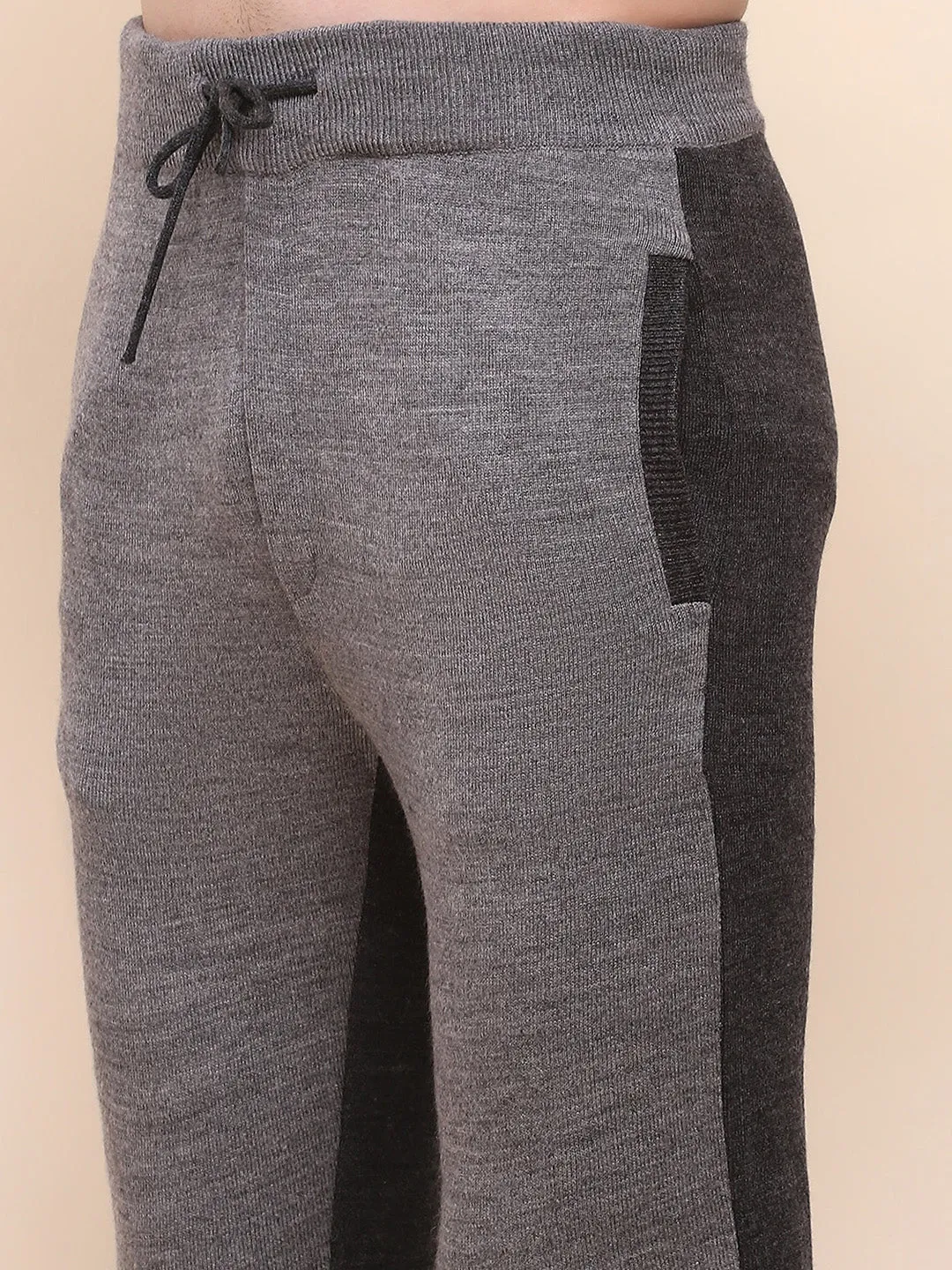 Camla Barcelona Color Blocked Anthra Hooded Sweater