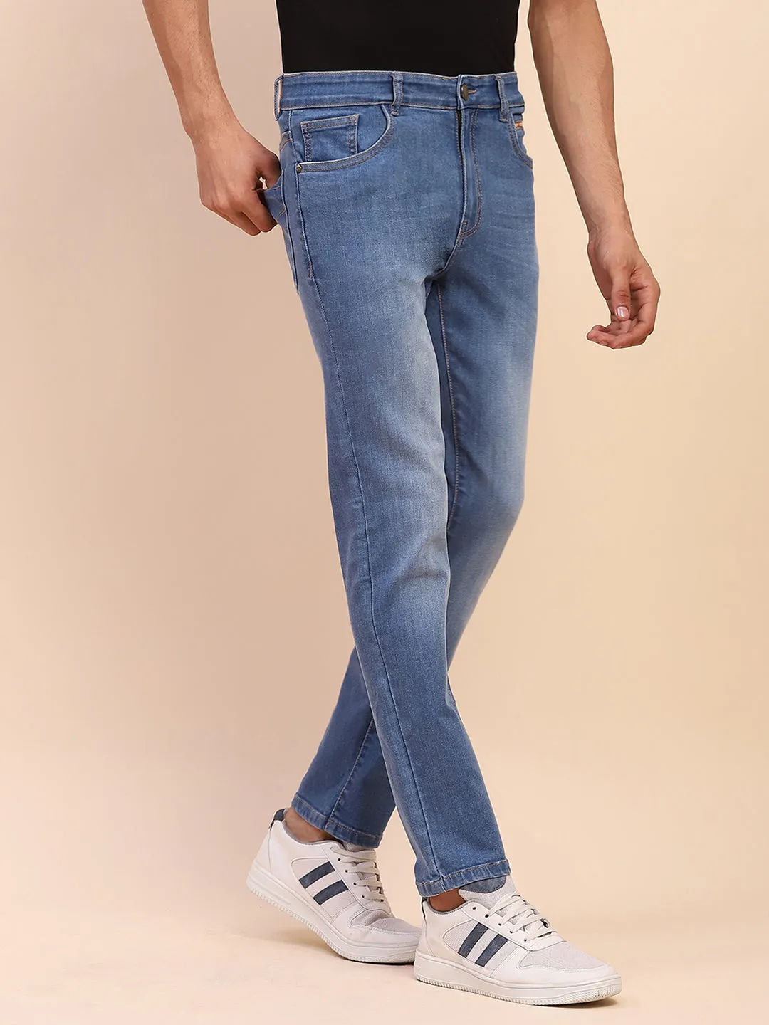 Camla Barcelona Whiskered Straight Blue Cotton Denim