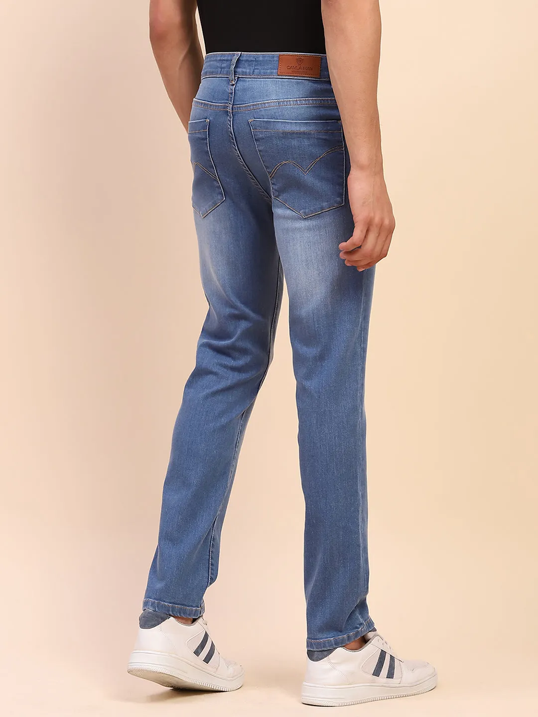 Camla Barcelona Whiskered Straight Blue Cotton Denim