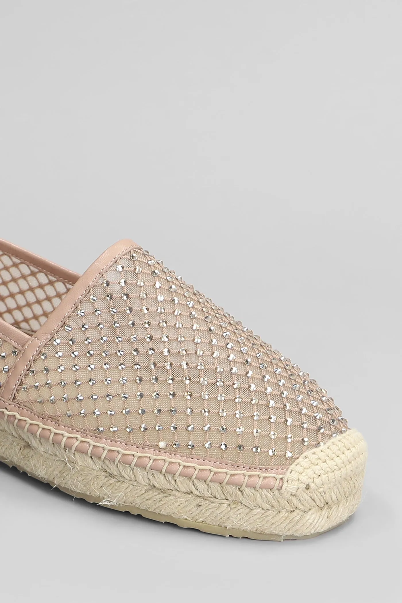 Carmen Espadrilles in powder leather and fabric