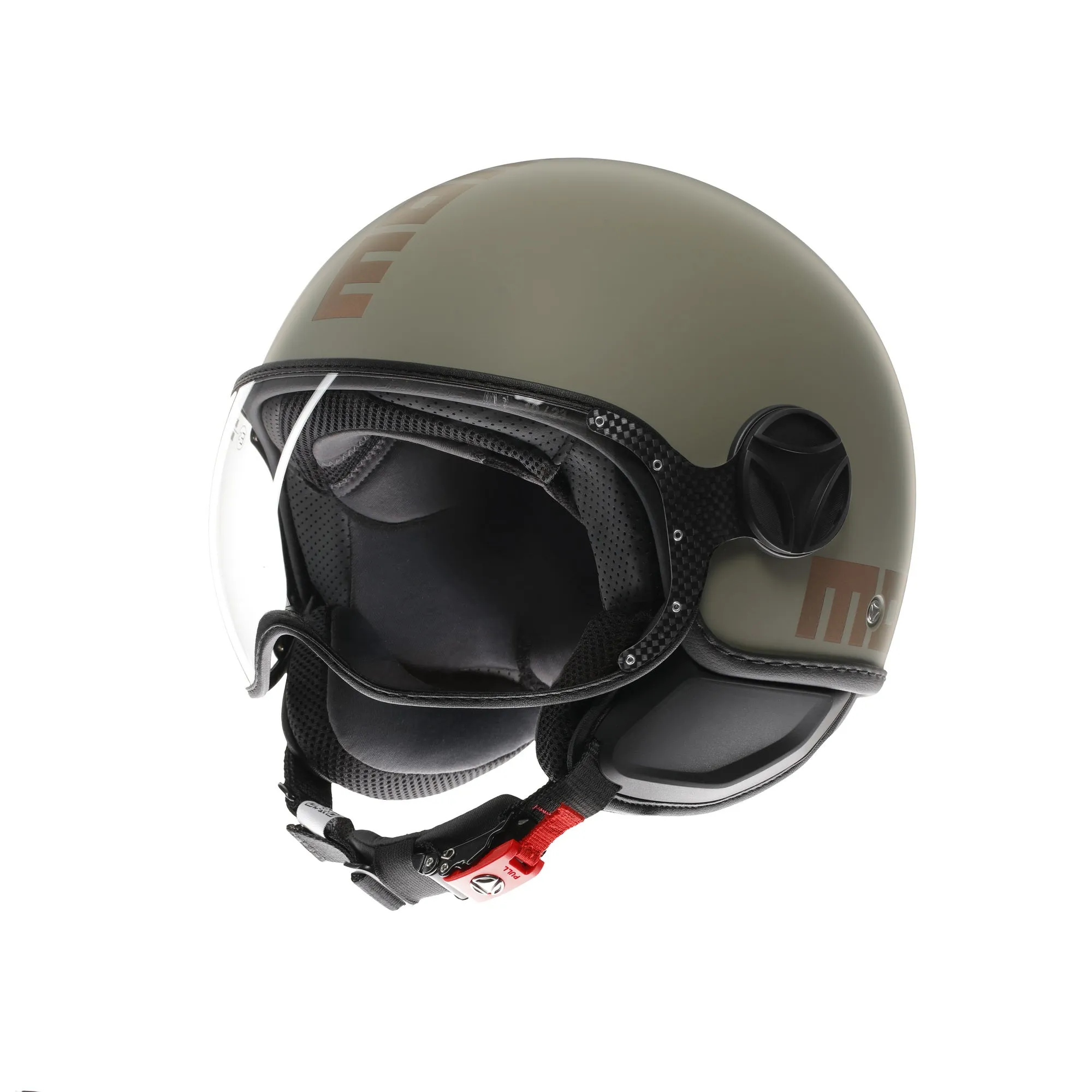 Casco moto jet FGTR CLASSIC Flip E2206 Verde opaco / bronzo